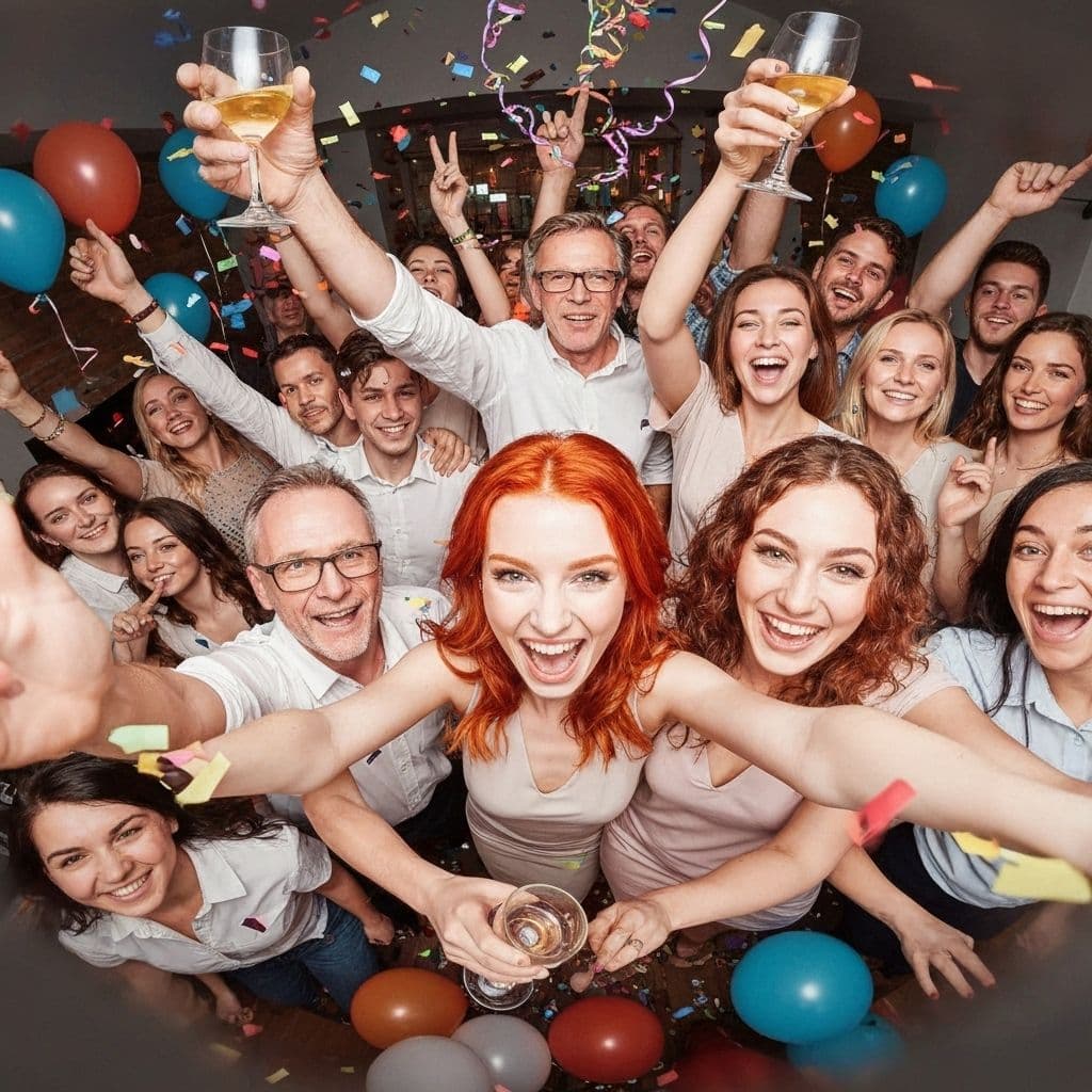 Glade mennesker der bruger 360 fotoboks til fest